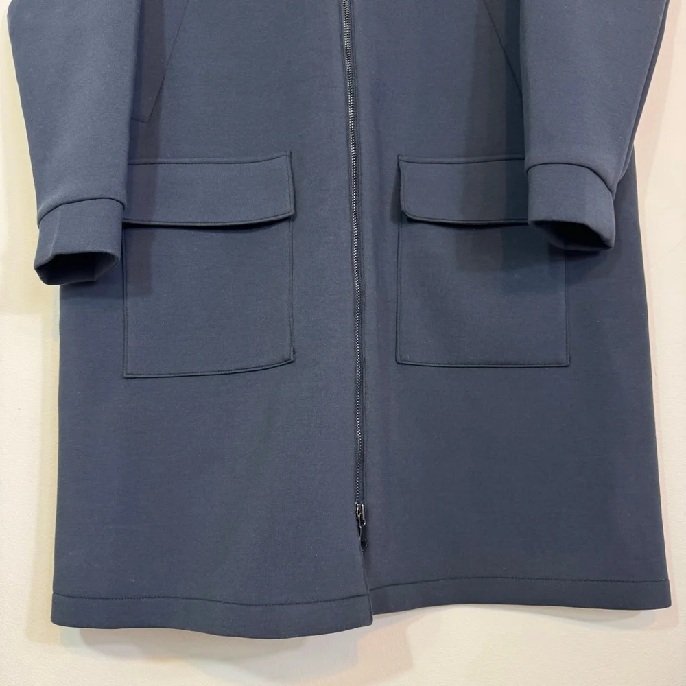 LANE BRYANT Scuba Long Jacket Navy Blue Hooded Coat NWT Size 18/20 MSRP $139 - Picture 6 of 8